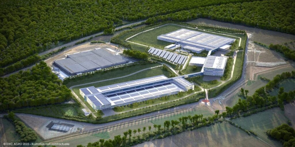 Visualisierung des geplanten Werks von Holosolis in Frankreich